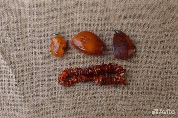 Брошь Подвеска Браслет Янтарь СССР