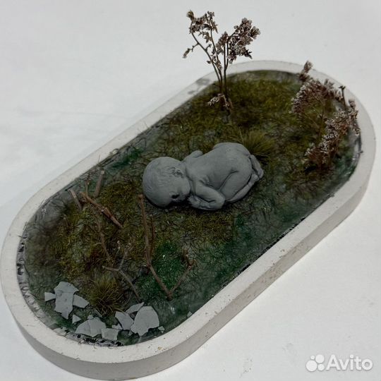 Диорама ребенок войны ручная работа абстракция