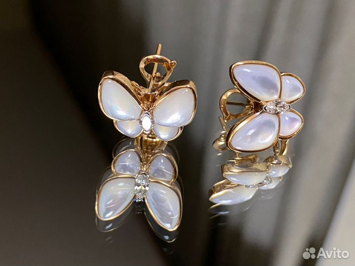 Серьги Two Butterfly Van Cleef