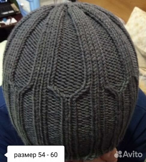Вязаная шапка мужская анатомическая
