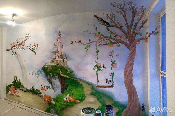 Роспись стен, граффити, создание холстов