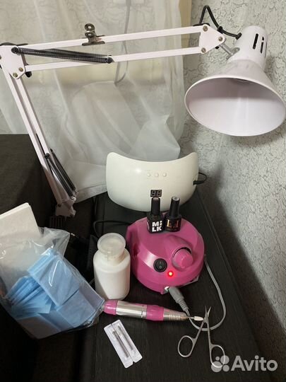 Набор для маникюра с лампой