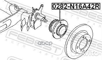 Ступица задняя со шпильками (nissan almera N16