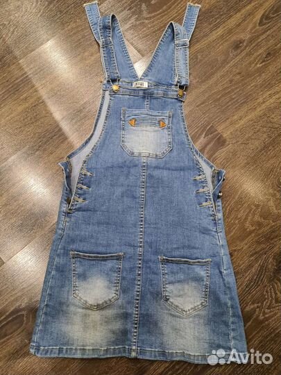 Джинсовый сарафан для девочки подростка