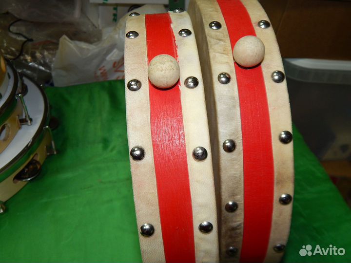 Бубен двусторонний с колотушкой, 25см