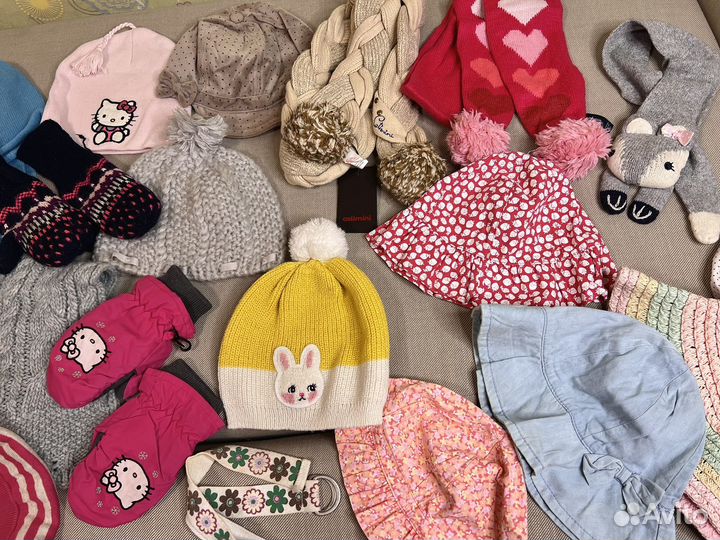 Шапки/шарфы/варежки/перчатки для девочки 110-128