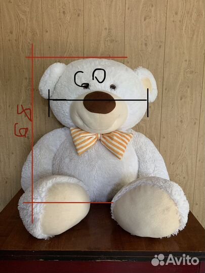 Большой мягкий медведь б/у