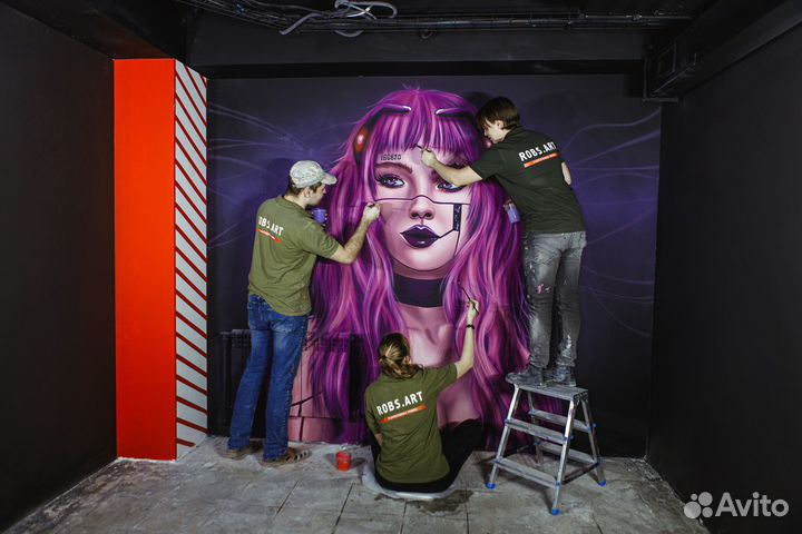 Художественная роспись стен. Граффити художник