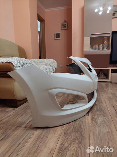 Передний бампер на hyundai solaris 1 рестайлинг