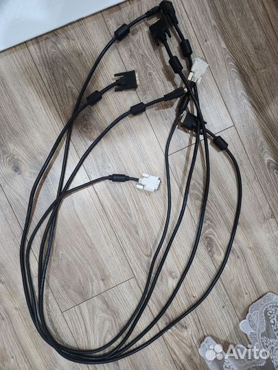 Кабель питания, vga и dvi кабель