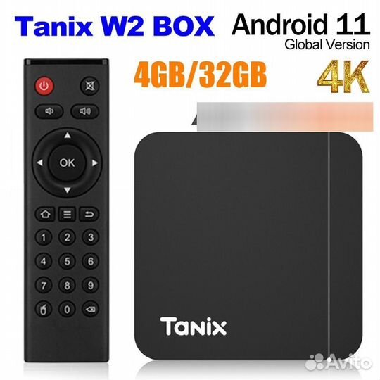 Смарт-тв приставка Tanix W2 4/32, новая, прошитая