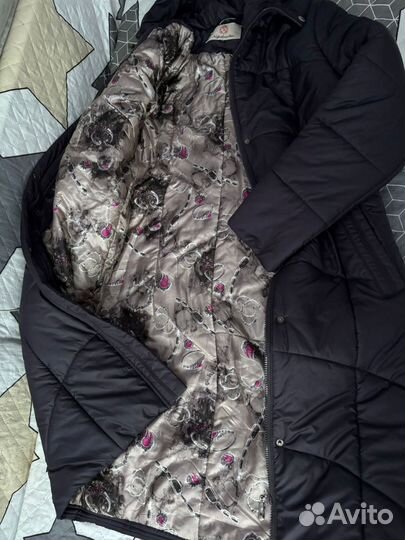 Пуховик зимний длинный женский