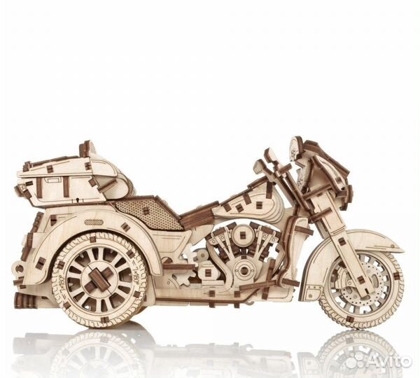 Сборная деревянная модель Мотоцикл Трайк (EWA)