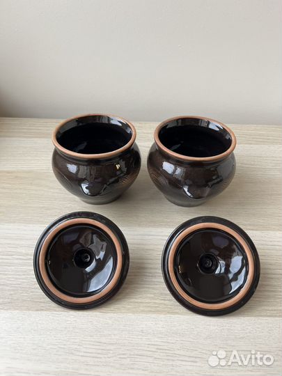 Горшочки керамические для запекания 2 штуки