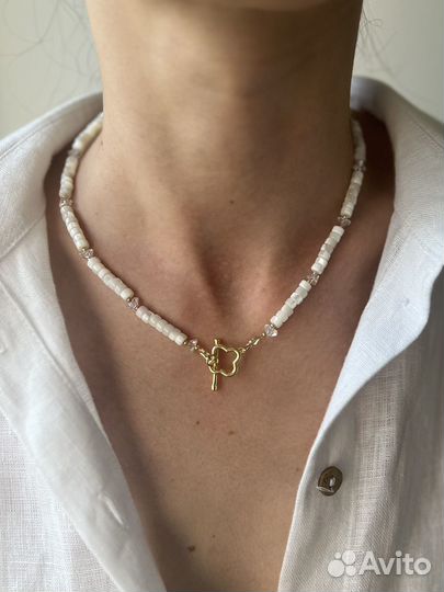 Колье чокер из натуральных камней