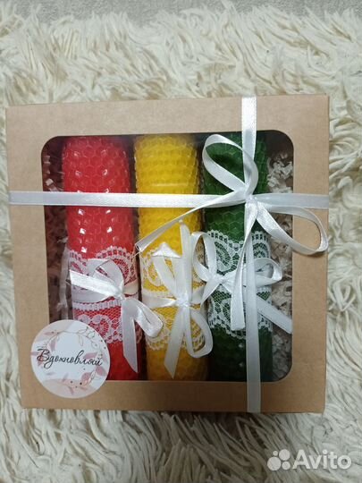 Свечи из вощины, набор