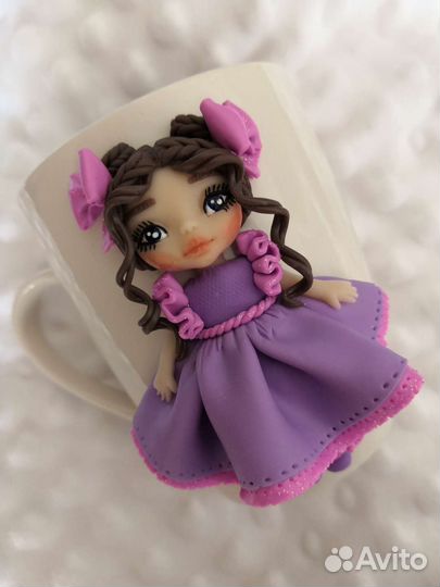 Кружка с декором для девочек для детей на подарок