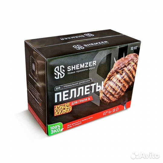 Пеллеты для гриля, дуб 100, Shemzer, 10 кг