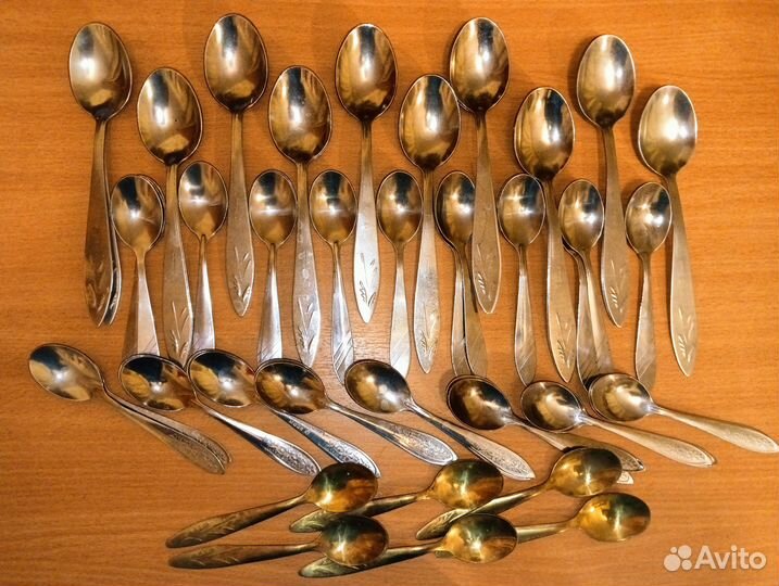 Мельхиоровые ложки, нержавейка, новые, СССР