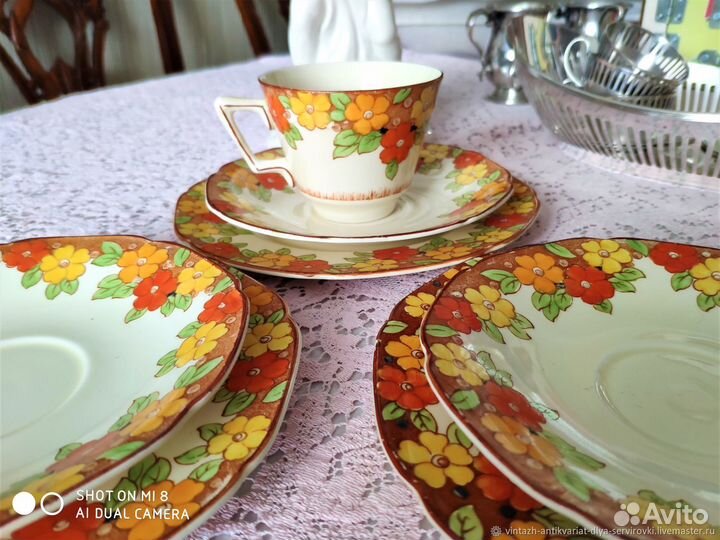 Антикварный набор 1932 г. Ар-деко Crown Ducal