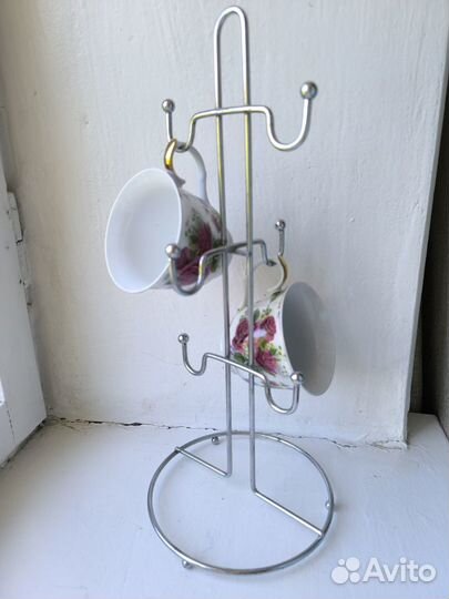 Держатели металлические для кружек тарелок, 3 шт