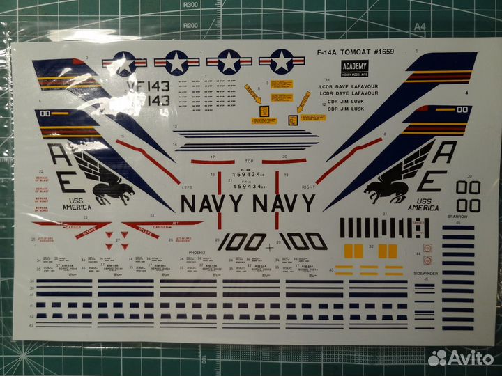 Сборная модель самолета F-14 Tomcat, 1:48, Academy