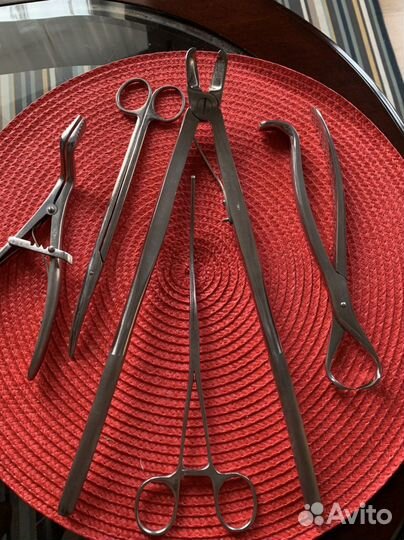 Ножницы, пинцеты, инструмент мед
