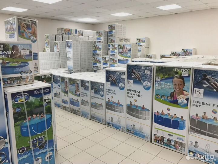 Каркасный бассейн intex bestway