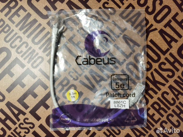 Патч корд Cabeus розетка rj45