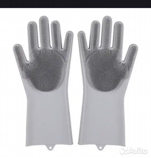 Силиконовые перчатки для мытья посуды