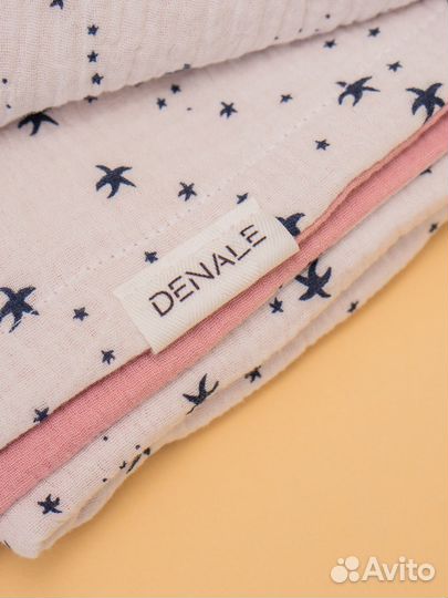 Розовое полотенце детское с капюшоном муслиновое