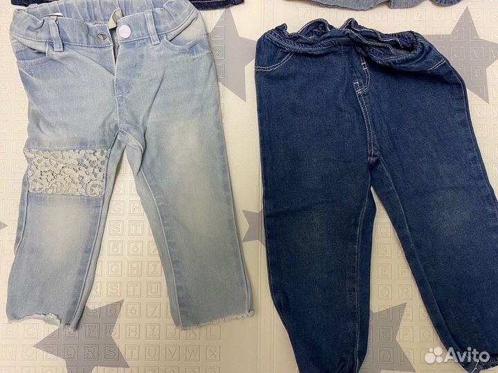 Одежда джинсовая для девочки пакетом 80 86 92