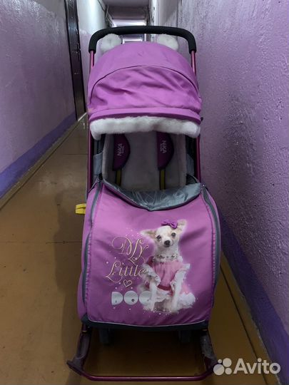 Детские санки коляска ника