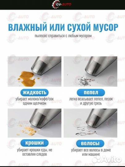 Автомобильный пылесос новый