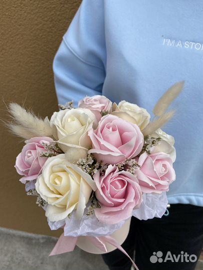 Розы из мыла