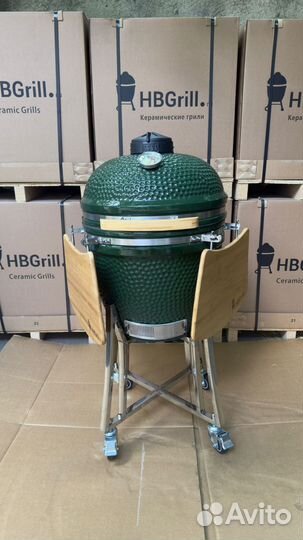 Керамический гриль Kamado HBGrill, 55 см. Green