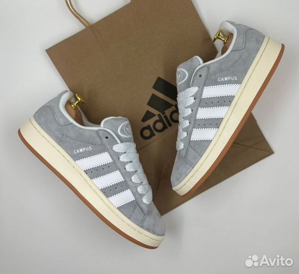 Классические Adidas Campus 00s в белом цвете