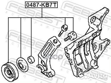 Ролик натяжителя 0487-KB7T 0487-KB7T Febest