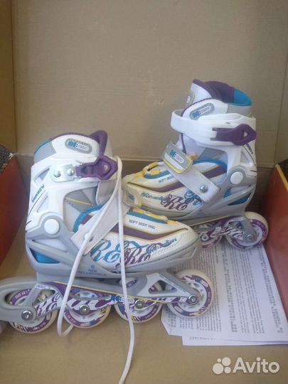 Детские роликовые коньки reaction Rainbow+ шлем +