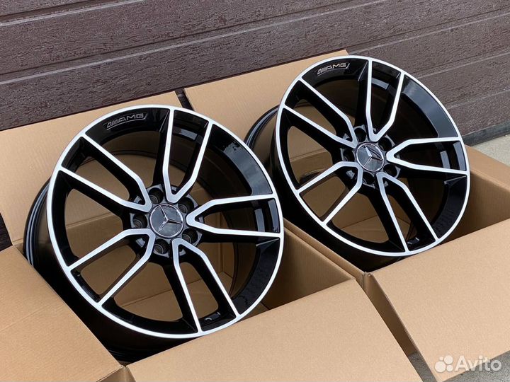 Диски литые Mercedes R21 5x112 Black Machined