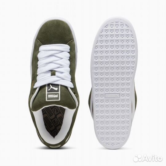 Puma Suede XL Dark Olive/White