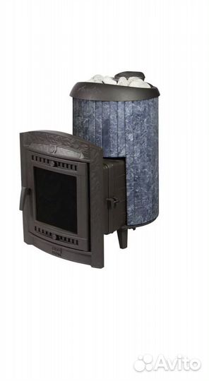 Чугунная печь для бани Атмосфера L В Ламелях