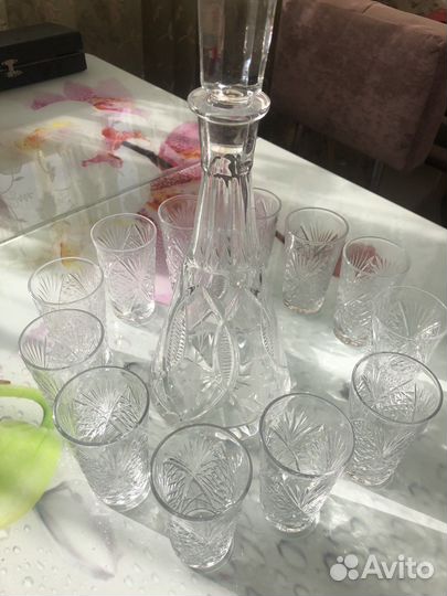 Графин хрустальный с рюмками