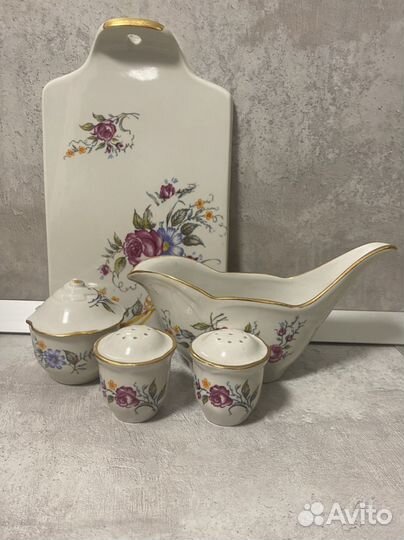 Набор посуды СССР (сырная тарелка) Дулево