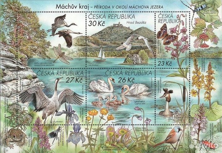 Флора фауна почтовые марки блоки Чехии