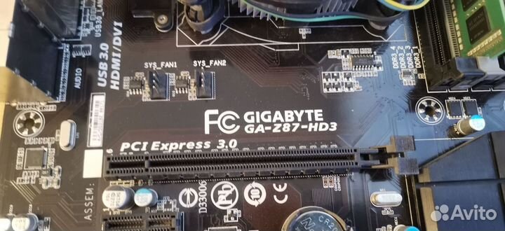 Gigabyte z87,i5 4570,8gb,1150 комплект