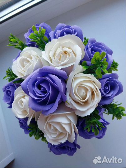 Букет из мыльных роз