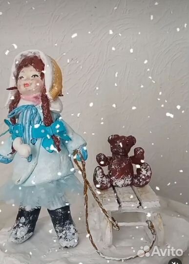 Ватные елочные игрушки