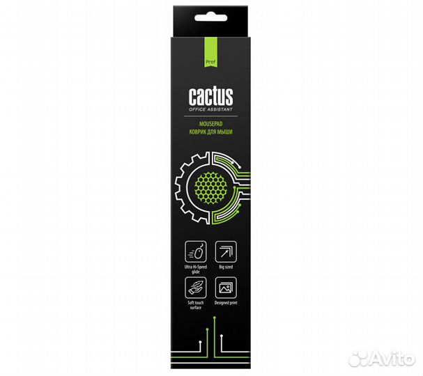 Коврик для мыши Cactus CS-MP-PRO01XL, черный 400x3