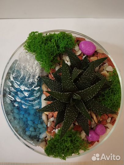 Флорариум с водопадом и водоемом